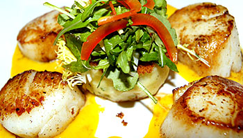 Seared Hazelnut Sea Scallops